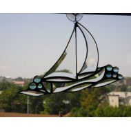 CreativeSpiritGlass Stained Glass Art Suncatcher|Sailboat Suncatcher|Sailboat|Nautical Suncatcher|Art & Collectibles|Glass Art|Handcrafted|Made in USA