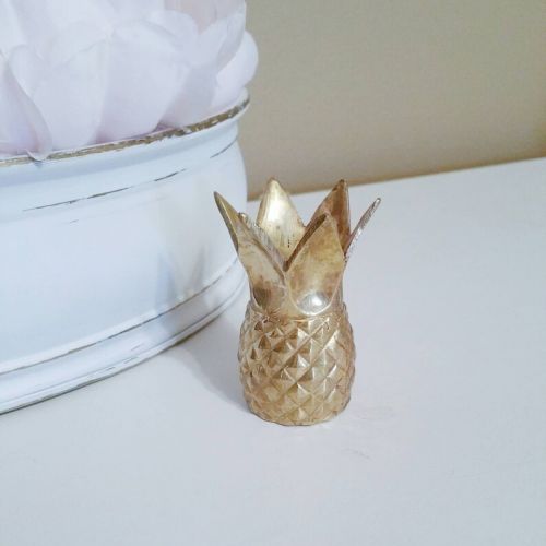  CreativelyAbleBelle Pineapple Toothpick Holder Brass Pineapple Brass Candlestick Brass Candleholder Vintage Brass Pineapple Vintage Pineapple Vintage Home Decor