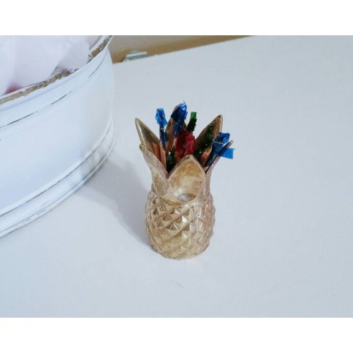  CreativelyAbleBelle Pineapple Toothpick Holder Brass Pineapple Brass Candlestick Brass Candleholder Vintage Brass Pineapple Vintage Pineapple Vintage Home Decor