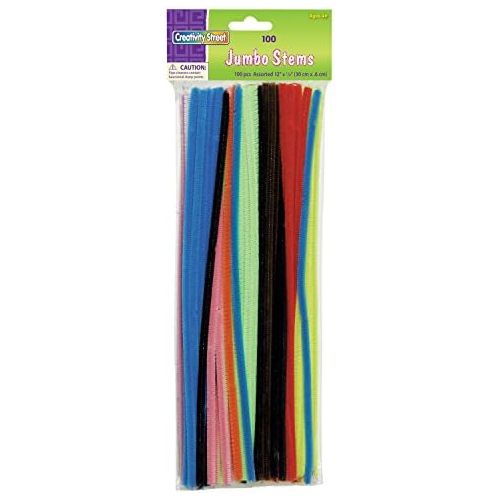  [아마존베스트]Creativity Street Chenille Stems/Pipe Cleaners 12 Inch x 6mm 100-Piece, Assorted Colors