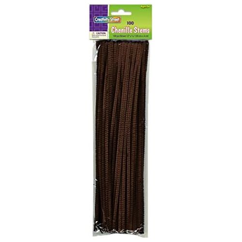  [아마존베스트]Creativity Street Chenille Stems/Pipe Cleaners 12 Inch x 4mm 100-Piece, Brown