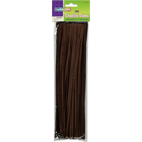  [아마존베스트]Creativity Street Chenille Stems/Pipe Cleaners 12 Inch x 4mm 100-Piece, Brown