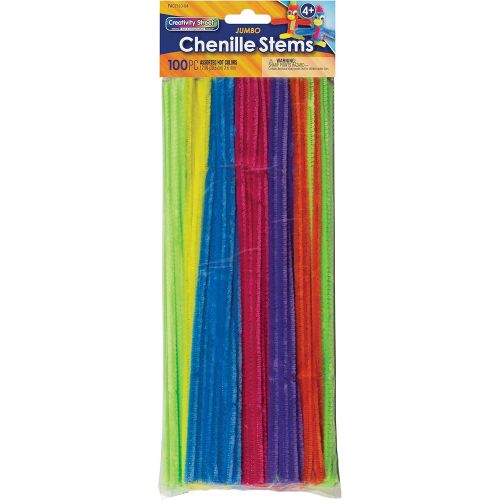  [아마존베스트]Creativity Street Chenille Stems/Pipe Cleaners 12 Inch x 6mm 100-Piece, Hot Assorted Colors