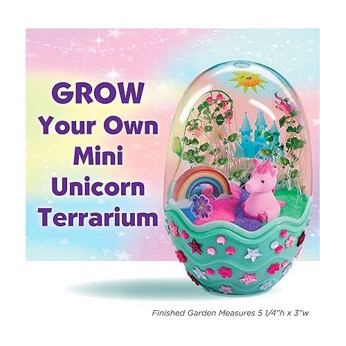  Creativity for Kids Mini Garden: Magical Unicorn Terrarium Kit - Unicorn Gifts for Girls, Kids Crafts and Unicorn Toys Ages 6-8+,Unique Gifts for Kids