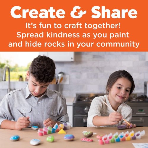  [아마존베스트]Creativity for Kids Hide & Seek Rock Painting Kit - Arts & Crafts For Kids - Includes Rocks & Waterproof Paint