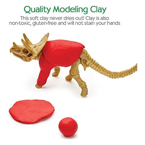  [아마존베스트]Creativity for Kids Create with Clay Dinosaurs - Build 3 Dinosaur Figures with Modeling Clay