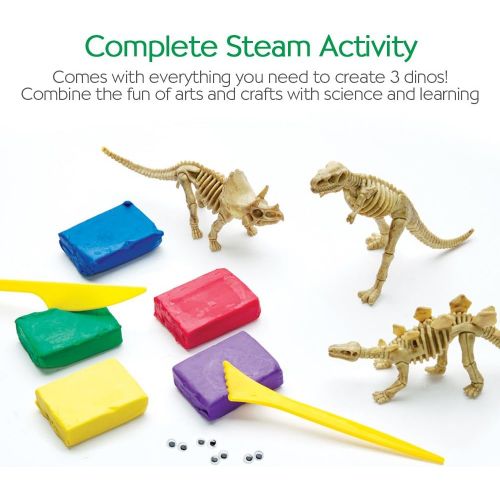  [아마존베스트]Creativity for Kids Create with Clay Dinosaurs - Build 3 Dinosaur Figures with Modeling Clay