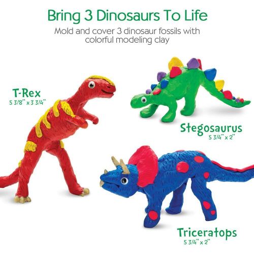  [아마존베스트]Creativity for Kids Create with Clay Dinosaurs - Build 3 Dinosaur Figures with Modeling Clay