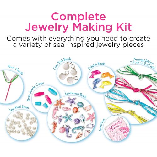  [아마존베스트]Creativity for Kids Mermaid Jewelry - String Mermaid Beads, Create 8 Jewelry Pieces - Great for Beginners