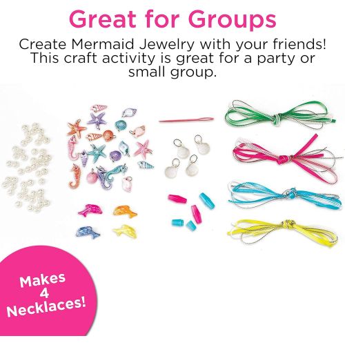  [아마존베스트]Creativity for Kids Mermaid Jewelry - String Mermaid Beads, Create 8 Jewelry Pieces - Great for Beginners