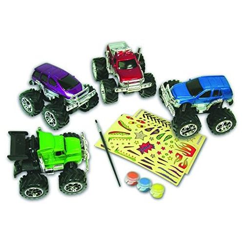  [아마존베스트]Creativity for Kids Monster Truck Custom Shop - Customize 4 Monster Trucks