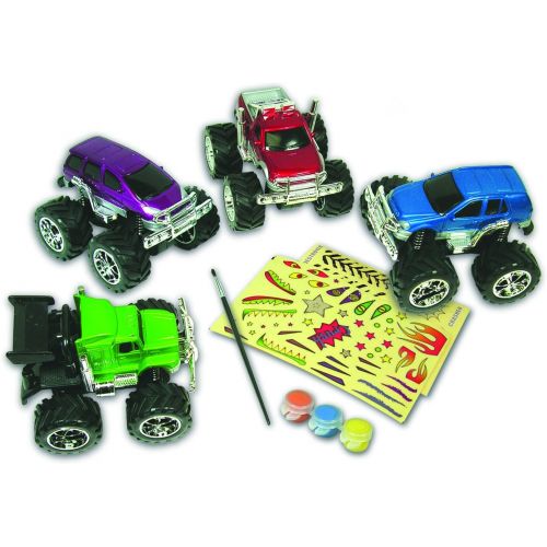  [아마존베스트]Creativity for Kids Monster Truck Custom Shop - Customize 4 Monster Trucks