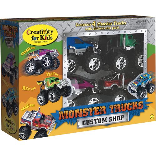  [아마존베스트]Creativity for Kids Monster Truck Custom Shop - Customize 4 Monster Trucks