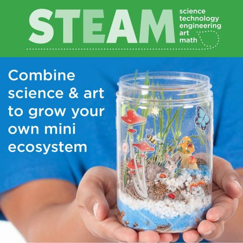  [아마존베스트]Creativity For Kids Grow N Glow Terrarium Science Kits for Kids - Create Your Own Mini Ecosystem, Educational Toys