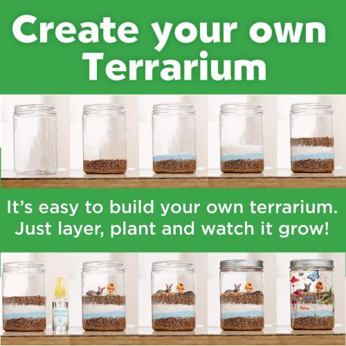  [아마존베스트]Creativity For Kids Grow N Glow Terrarium Science Kits for Kids - Create Your Own Mini Ecosystem, Educational Toys