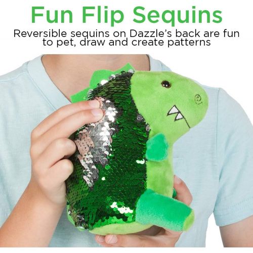  Creativity for Kids Mini Sequin Pets Sensory Stuffed Animal - Dazzle The Dino