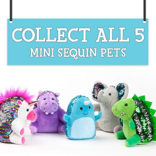  Creativity for Kids Mini Sequin Pets Sensory Stuffed Animal - Dazzle The Dino