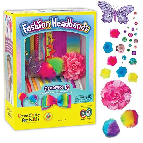  Creativity for Kids Fashion Headbands Craft Kit, Makes 10 Unique Hair Accessories