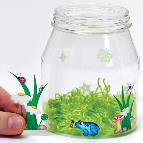  [아마존베스트]Creativity for Kids Make Your Own Firefly Light Craft Kit - Build a Play and Pretend Shrink Fun Indoor Lightning Bug Jar, Multi