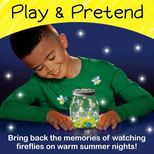  [아마존베스트]Creativity for Kids Make Your Own Firefly Light Craft Kit - Build a Play and Pretend Shrink Fun Indoor Lightning Bug Jar, Multi