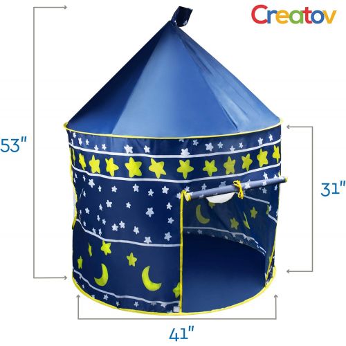  [아마존베스트]Kids Tent Toy Prince Playhouse - Toddler Play House Blue Castle for Kid Children Boys Girls Baby for Indoor & Outdoor Toys Foldable Playhouses Tents with Carry Case Great Birthday