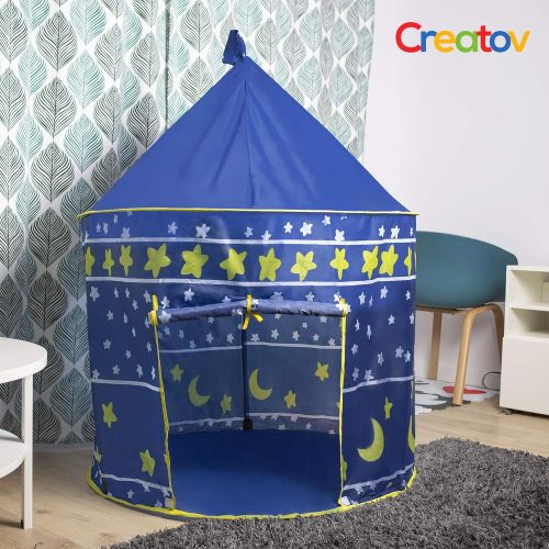  [아마존베스트]Kids Tent Toy Prince Playhouse - Toddler Play House Blue Castle for Kid Children Boys Girls Baby for Indoor & Outdoor Toys Foldable Playhouses Tents with Carry Case Great Birthday