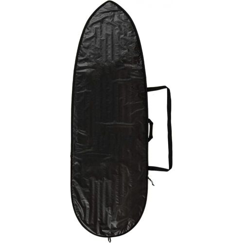  Creatures of Leisure 2023 Fish ICON Lite Boardcover, 3mm Foam Protection, Durable Matte Black Tarpee, Reinforced 420D Fabric Tail panel, Black Silver