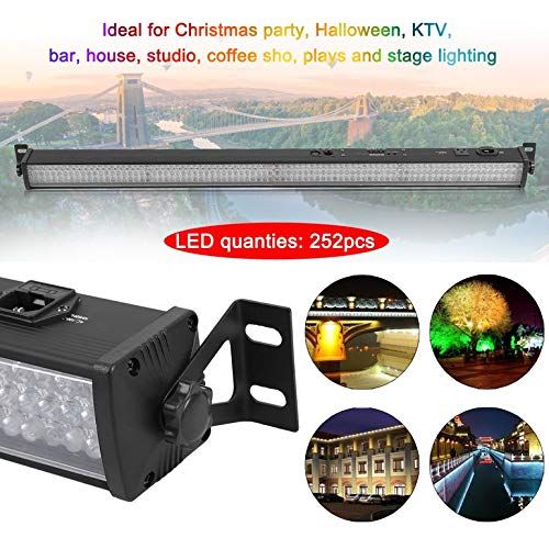  CremeBruluee Wall Wash Bar Light 252 LED RGB Wash Strobe Lamp Disco Stage Effect Lamp