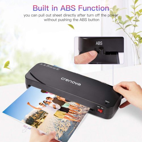  [아마존베스트]Laminator, Crenova A4 Laminator, 4 in 1 Thermal Laminator, 9 inches, 20 Laminating Pouches, Paper Trimmer, Corner Rounder