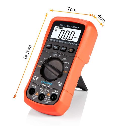  [아마존 핫딜]  [아마존핫딜]Crenova MS8233D Automatisch Digital Multimeter Tragbare Pruefvorrichtung fuer Zuhause mit LCD-Anzeige und Hintergrundlicht