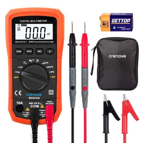  [아마존 핫딜]  [아마존핫딜]Crenova MS8233D Automatisch Digital Multimeter Tragbare Pruefvorrichtung fuer Zuhause mit LCD-Anzeige und Hintergrundlicht