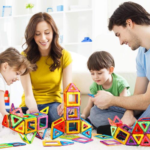  [아마존 핫딜]  [아마존핫딜]Crenova Magnetische Bausteine 116 Teiliger Bausatz Enthalt Riesenrad Aufbewahrungstasche Buechlein Ideales Spielzeug als Geschenk fuer Kinder