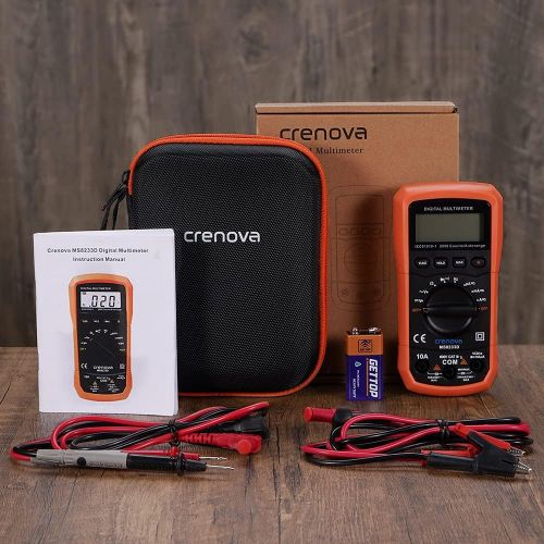  [아마존베스트]Crenova MS8233D Auto-Ranging Digital Multimeter Home Measuring Tools with Backlight LCD Display