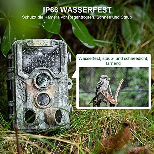  [아마존베스트]Crenova 20MP wildlife camera with 32GB SD card, 47 pcs, 940 nm, IR LEDs 20 m night vision and IP66 waterproof, hunting game camera.
