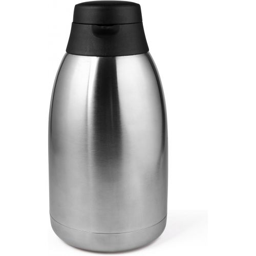  Cresimo 2 Liter Edelstahl Thermoskanne, Teekanne, Kaffeekanne, und Isolierkanne mit 12 Stunden Warmespeicherung  doppelwandige Vakuum Tee und Kaffee Thermokanne  2L Isolier Kanne von Cre