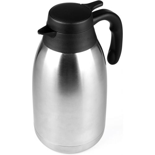  Cresimo 2 Liter Edelstahl Thermoskanne, Teekanne, Kaffeekanne, und Isolierkanne mit 12 Stunden Warmespeicherung  doppelwandige Vakuum Tee und Kaffee Thermokanne  2L Isolier Kanne von Cre