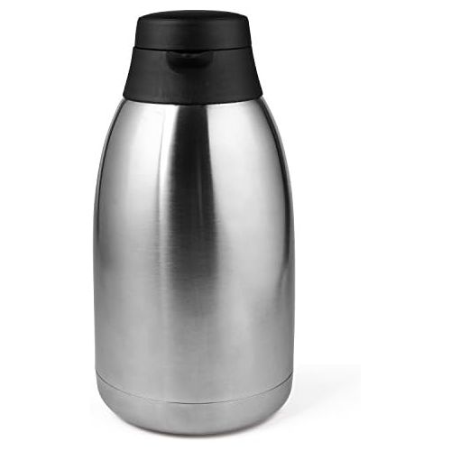  Cresimo 2 Liter Edelstahl Thermoskanne, Teekanne, Kaffeekanne, und Isolierkanne mit 12 Stunden Warmespeicherung  doppelwandige Vakuum Tee und Kaffee Thermokanne  2L Isolier Kanne von Cre