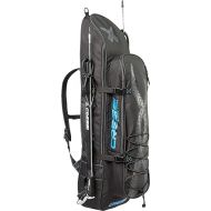 Cressi Freediving Waterproof Backpack - Main Compartment Fits Long Blade Fins - Cooler-Type Front Compartment - Piovra XL: Designed in Italy,Black/Blue