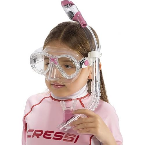 크레시 Cressi Youth Kids Snorkeling Mask and Dry Snorkel Kit - Marea Jr & Mini Dry: Designed in Italy