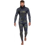 Cressi Lampuga 2-pcs Camouflage Patterned Freediving Wetsuit, Jacket & Pants, Loading Chest Pad, Knee Protection, Anatomical Design - Lampuga: Designed in Italy
