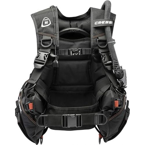 크레시 Cressi Durable Jacket Style Scuba Diving BCD, Gravity Weight Pockets - Start Pro 2.0: Designed in Italy