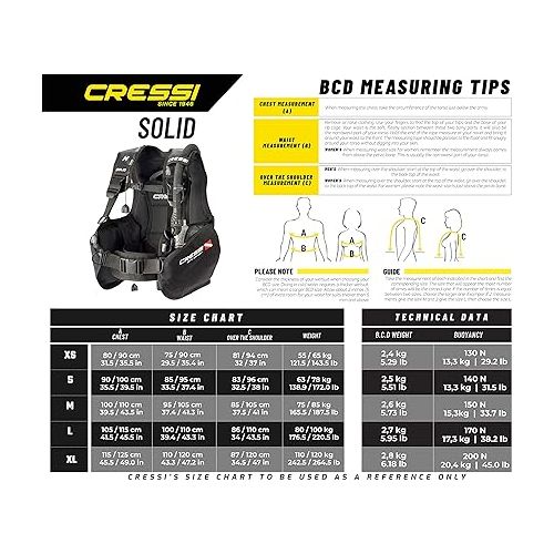 크레시 Cressi Novice Complete Scuba Diving Package - Buoyancy Compensator + Compact Regulator + Compact + Mini SPG - Solid: Made in Italy