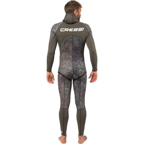 크레시 Freediving Camouflage Adult 2-PC Wetsuit - Open-Cell Comfortable Neoprene - Seppia: Designed in Italy by Cressi, Quality Since 1946