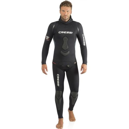 크레시 Cressi Apnea 2-pcs Freediving Spearfishing Wetsuit, Jacket & Pants, Loading Chest Pad, Knee Protection, Anatomical Design - Apnea: Designed in Italy