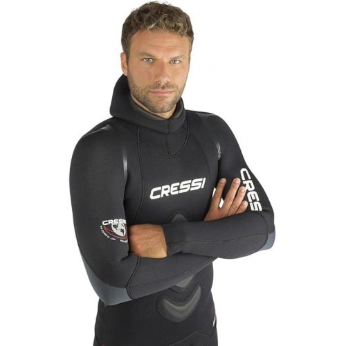 크레시 Cressi Apnea 2-pcs Freediving Spearfishing Wetsuit, Jacket & Pants, Loading Chest Pad, Knee Protection, Anatomical Design - Apnea: Designed in Italy