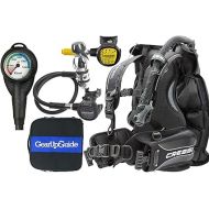 Cressi Patrol BCD Scuba Diving Gear w/ AC2 Compact Regulator, Compact Octo, Mini SPG PSI Gauge & GupG Regulator Bag, L