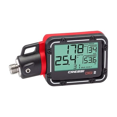 크레시 Scuba Diving Pressure Gauge and Depth Gauge - Easy to Read and Carry - Digi2: Designed in Italy