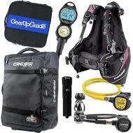 Cressi Travelight 15 LBS Scuba Diving Package Carry On Reg Dive Computer GupG Reg Bag and Kraken Dive Torch