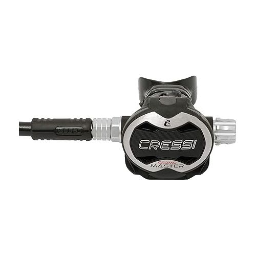 크레시 Cressi Scuba Diving T10-SC - Master Cromo Regulator - Compact and Light - Cold Water Certified - No Free-Flow - Made in Italy