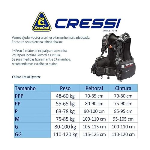 크레시 Cressi Lightweight Scuba Diving BCD - Flat-Lock Aid Weight System - Pockets for Accessory Storage - Quartz: Designed in Italy